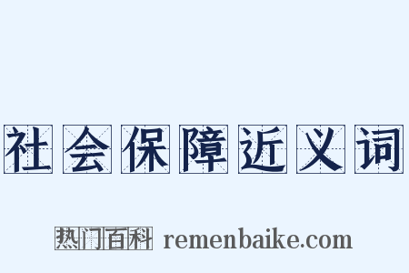 社会保障近义词是什么意思的图片